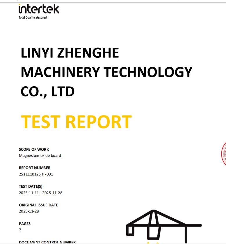 Bending Strength & Non-Combustibility Test — 19mm MGO Board (AU Standard)